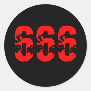 666 CLASSIC ROUND STICKER