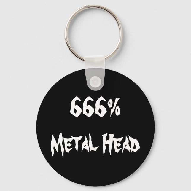 666% Metal Head Key Ring (Front)