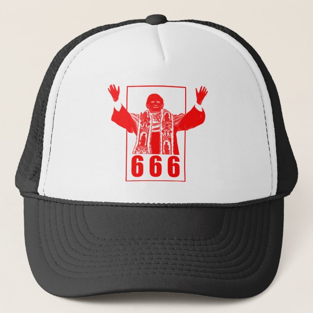 666 Pope Trucker Hat (Front)