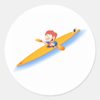 66_boy_lightning classic round sticker