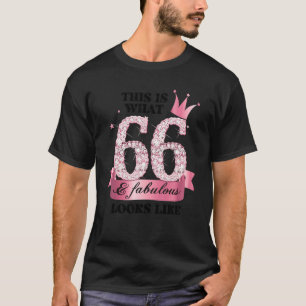 66 & Fabulous I Pink White Party Group Candid Phot T-Shirt