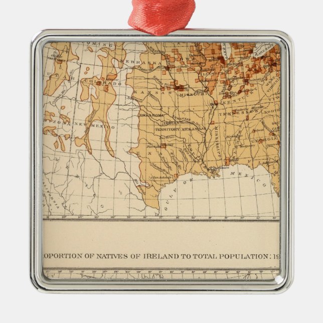 66 Natives Ireland 1900 Metal Tree Decoration (Front)