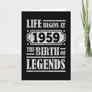 66 Year Old 1959 Birth Of Legend 66th Birthday Card