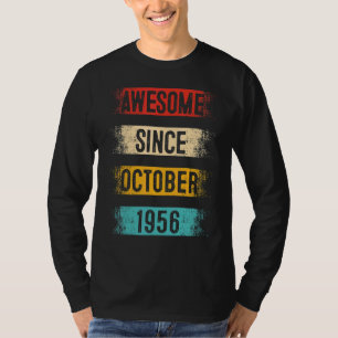 66 Year Old Awesome Since October 1956 66th Birthd T-Shirt