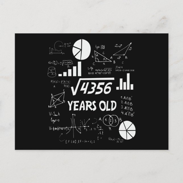 66 Year Old Bday Math Teacher 66th Birthday Gift Postcard (Front)