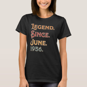66 Year Old Legend Since June 1956 66th Birthday V T-Shirt