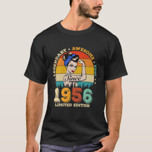 66 Year Old Legendary Since 1956 Awesome 66Th Birt T-Shirt