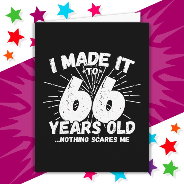 66 Year Old Sarcastic Meme Funny 66th Birthday Card (Creator Uploaded)
