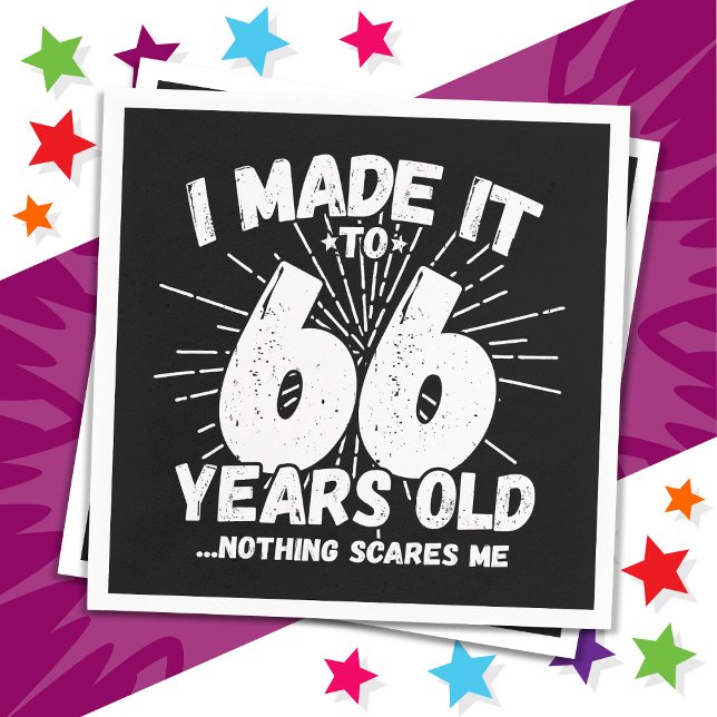 66 Year Old Sarcastic Meme Funny 66th Birthday Napkin (Creator Uploaded)