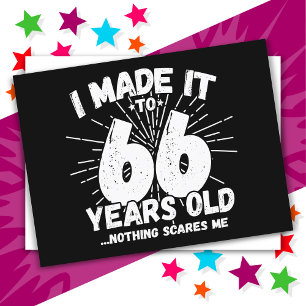 66 Year Old Sarcastic Meme Funny 66th Birthday Postcard