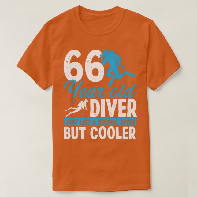 66 Year Scuba Diving Diver Snorkel 66 Birthday T-Shirt (Design Front)