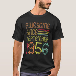 66 Years Old 66th Birthday Awesome Since Septembe T-Shirt