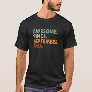 66 Years Old Awesome Since September 1956 66th Bir T-Shirt