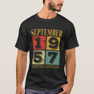 66 Years Old Awesome Since September 1957 66Th Bir T-Shirt