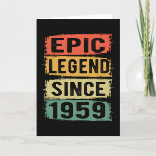66 Years Old Bday 1959 Epic Legend 66th Birthday Card