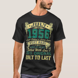66 Years Old Vintage July 1956 Limited Edition 66t T-Shirt
