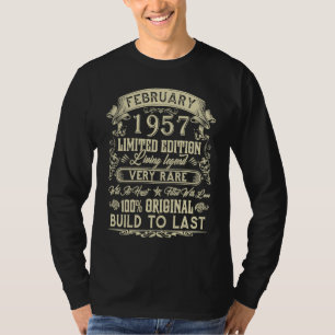 66th Birthday  66 Years Old Retro Vintage February T-Shirt