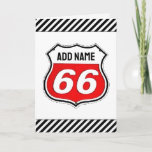 66th Birthday Card<br><div class="desc">Funny 66th birthday card for him or for her. To personalize edit text to add name.</div>
