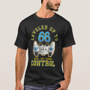 66th Birthday Gamer Levelled Up To 66 Years Gaming T-Shirt