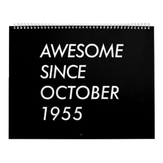 66th Birthday Gift | Awesome Since October 1955 Calendar