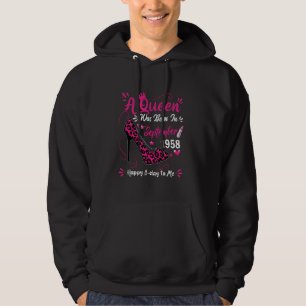 66th Birthday High Heel A Queen Was Born In Septem Hoodie