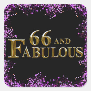 66th Birthday Square Sticker