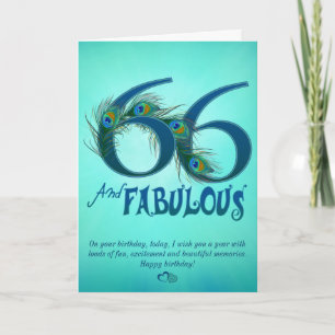66th Birthday template Cards