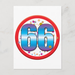 66th Birthday v2 Postcard