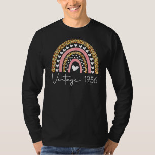 66th Birthday Vintage 1956 Rainbow Birthday T-Shirt