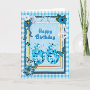 66th Birthday with a scrapbook effect Card