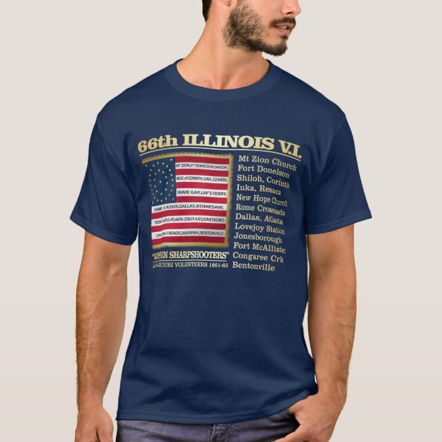 66th Illinois VI (BH) T-Shirt (Front)