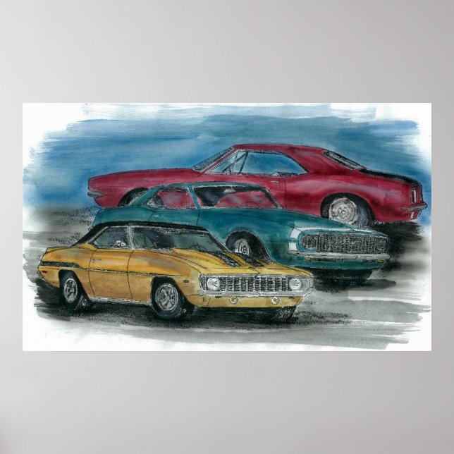 67, 68, 69 CAMAROS print (Front)
