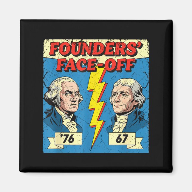 67 76 George Washington Thomas Jefferson History F Magnet (Front)