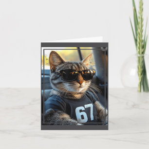 67 And Still Cool Funny Birthday Meme Cat  Card