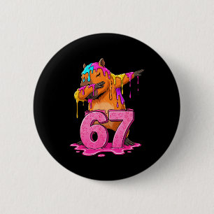 67 Animals Funny 67 Brainrot Youth Kids Capybara 6 6 Cm Round Badge