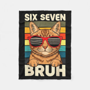 67 Animals Funny 67 Brainrot Youth Kids Cat 67  Fleece Blanket