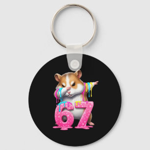 67 Animals Funny 67 Brainrot Youth Kids Hamster 67 Key Ring