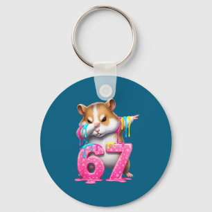 67 Animals Funny 67 Brainrot Youth Kids Hamster 67 Key Ring