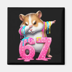 67 Animals Funny 67 Brainrot Youth Kids Hamster 67 Magnet