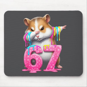 67 Animals Funny 67 Brainrot Youth Kids Hamster 67 Mouse Pad