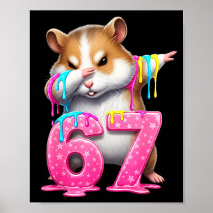 67 Animals Funny 67 Brainrot Youth Kids Hamster 67 Poster
