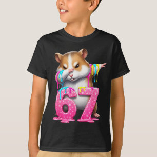 67 Animals Funny 67 Brainrot Youth Kids Hamster 67 T-Shirt
