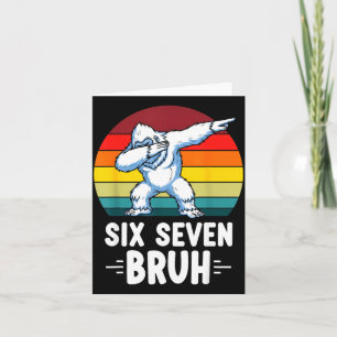 67 Animals Funny 67 Brainrot Youth Kids Yeti 67  Card