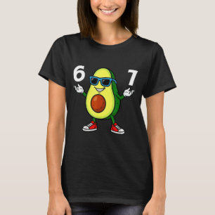 67 Avocado 6 7 Funny Cool Six Seven Meme Cartoon B T-Shirt