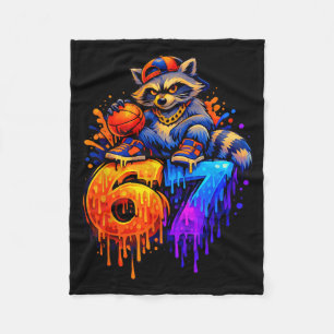 67 Basball Racoon Drip Kids Boys Youth Girls Fleece Blanket