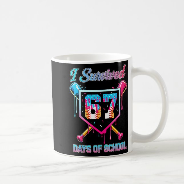 67 Baseball Ice Cream Drip Six Seven Meme Teachers Coffee Mug (Right)