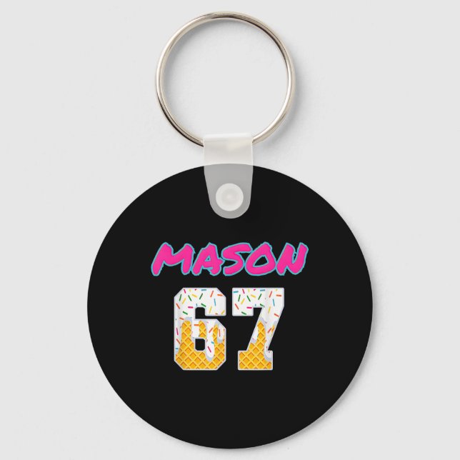 67 Baseball Meme Slang Viral Trend  Key Ring (Front)