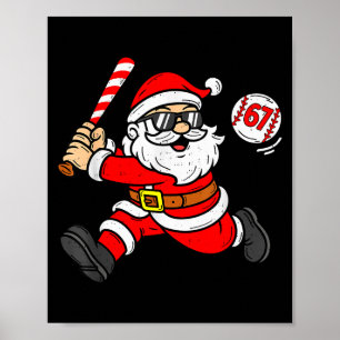 67 Baseball Santa Six Seven Meme Christmas Srt Men Poster