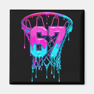 67 Basketball Drip Six Seven Funny  Magnet