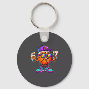67 Basketball Drip Six Seven Funny Meme Gen Alpha  Key Ring